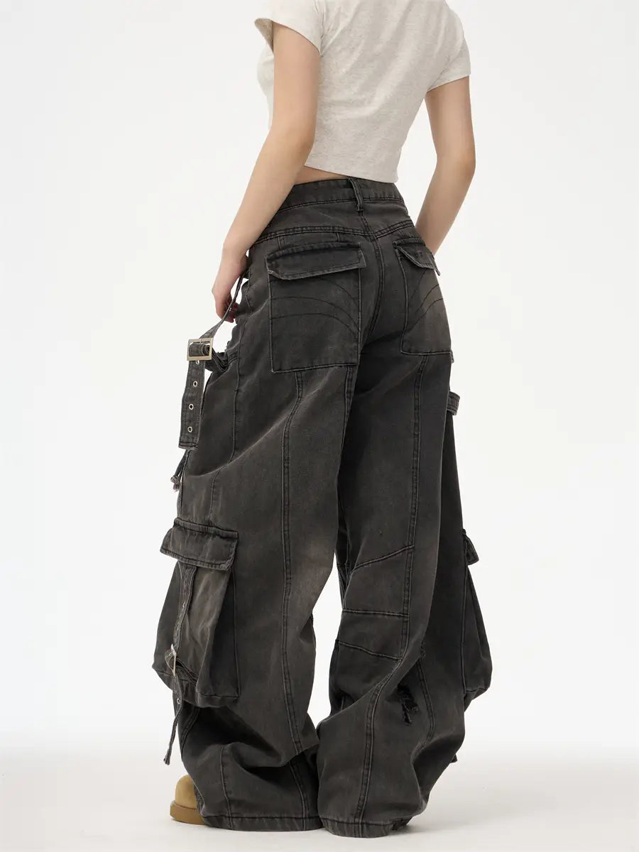 Deconstructing Heavy Industry Washed Cargo Pants