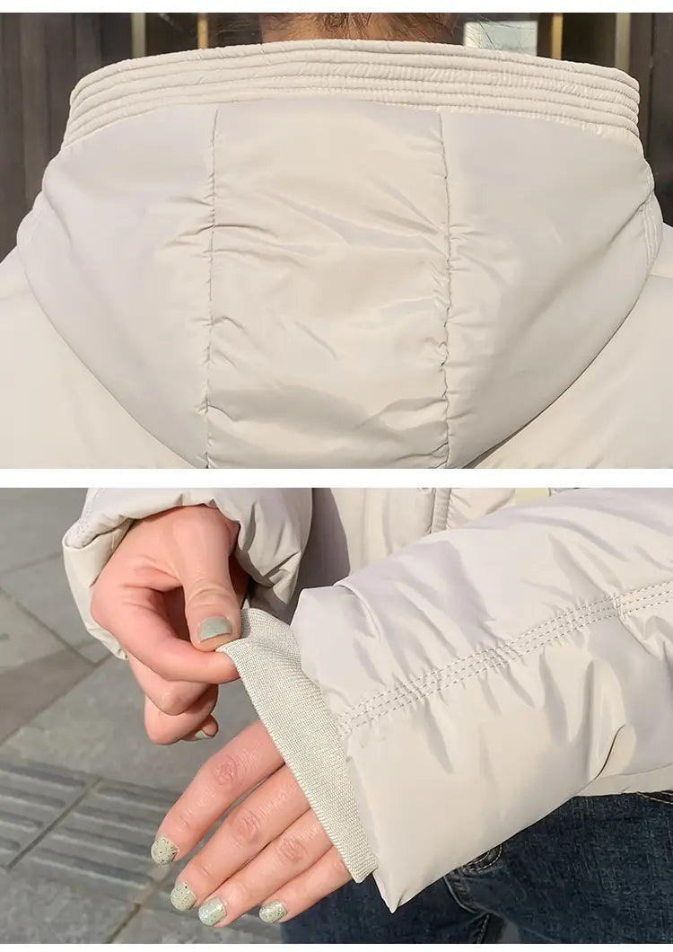 Women’s Simple Casual Hooded Short Down Jacket