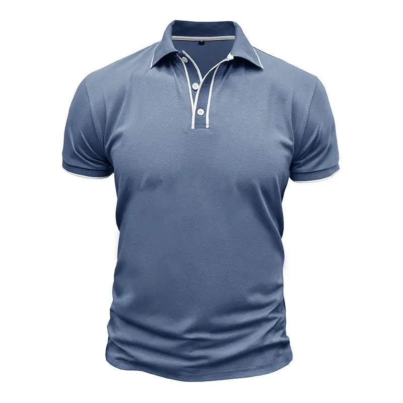 European And American Style Men’s Clothing Short Sleeve Lapel Jacquard
