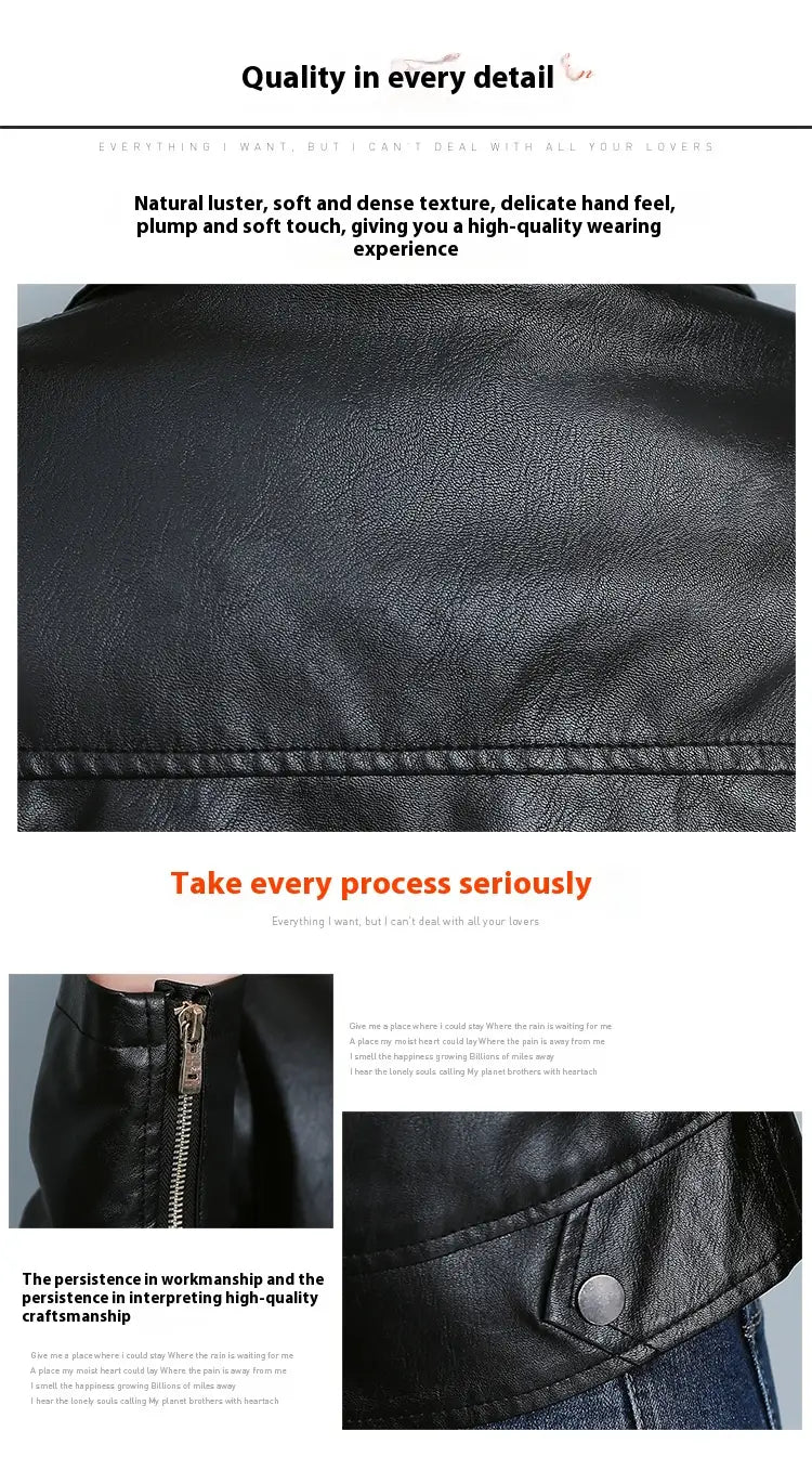 Leather Jacket Versatile Short Coat