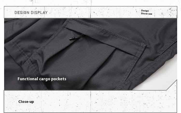 Straight Cargo Pants Men’s Multi-pocket Paratrooper Pants