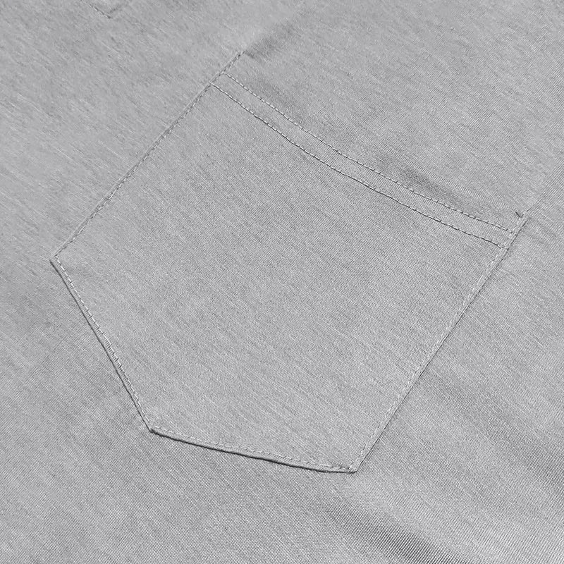 Men’s Spring And Autumn Henley Shirt Long Sleeve