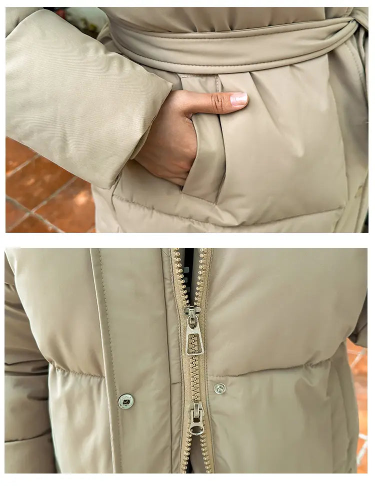 Women’s Mid-length Thickened Minority Fashion Temperament Cotton-padded Jacket