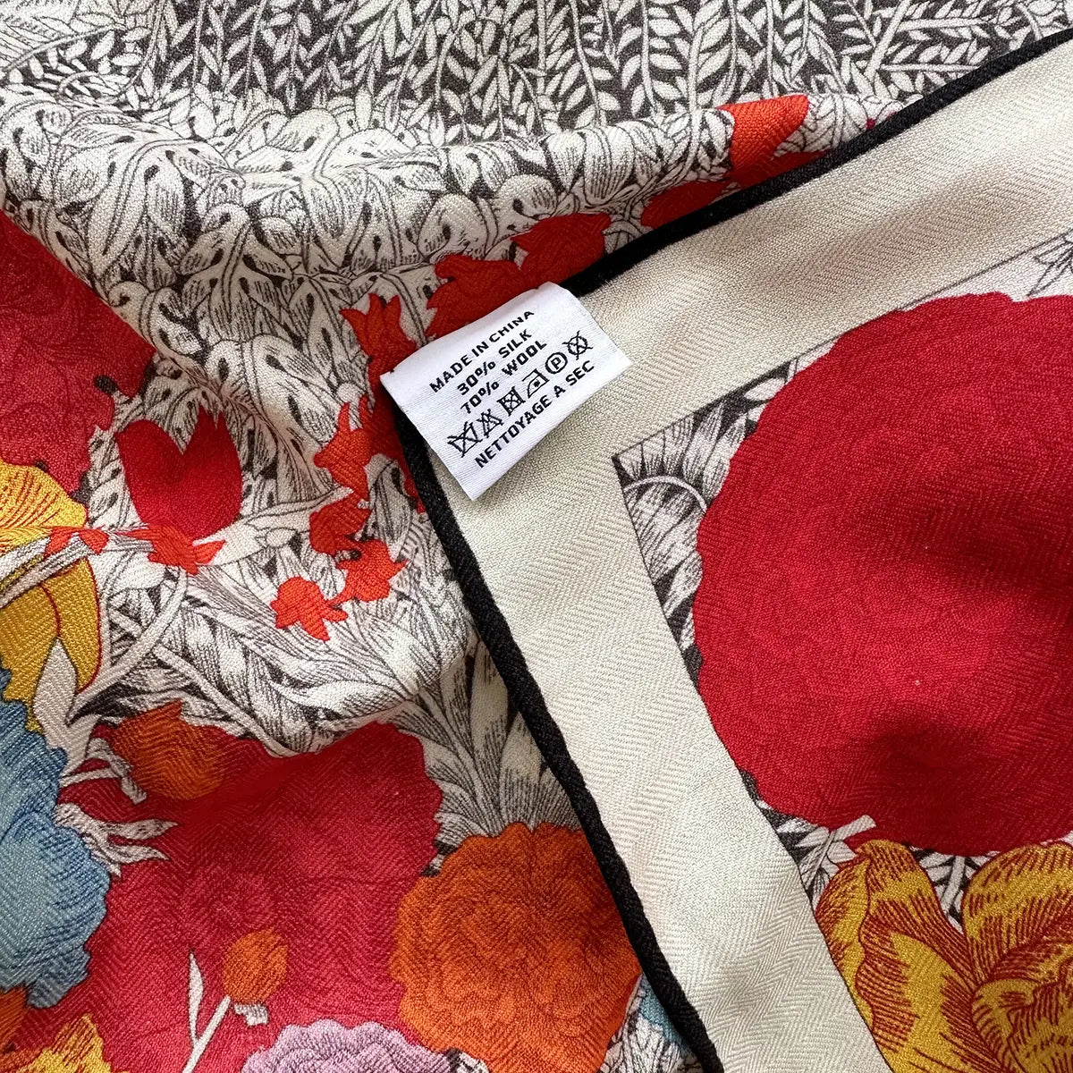 Return To Nature Duplex Printing Silk Wool Scarf