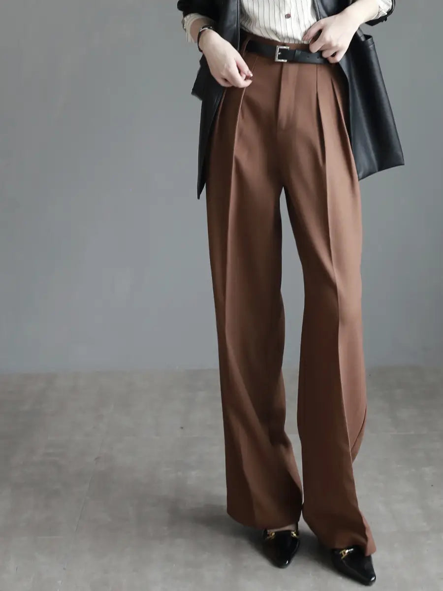 Suit Pants Women’s Slim Wide-leg Pants Mopping Floor Straight-leg Trousers