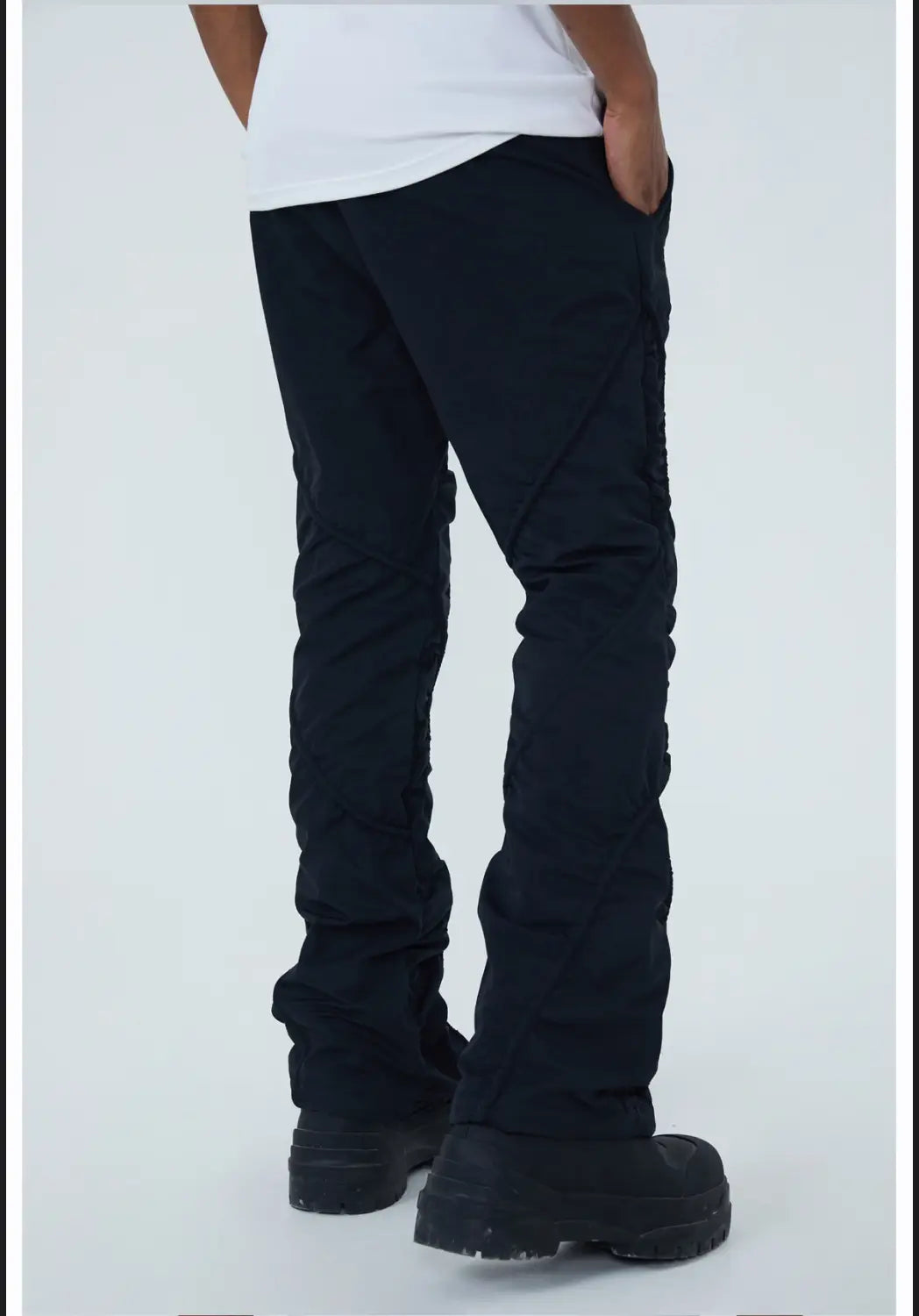 Men’s Pleated Straight Tube Loose Street High Street Sports Casual Pants