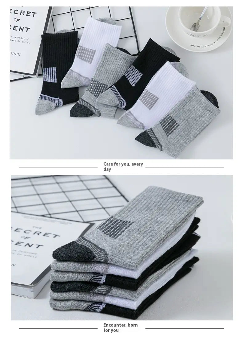 Stripe Sports Long Socks Sweat-absorbent Comfortable And Breathable