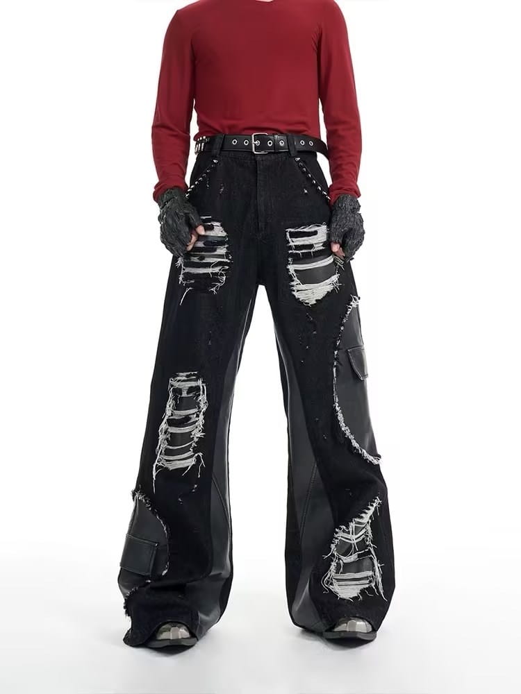 Retro Rivet Stitching Skinny Jeans