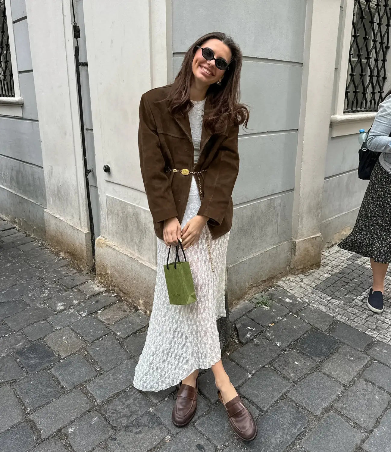 Brushed Velvet Retro Lapels Loose Suede Jacket