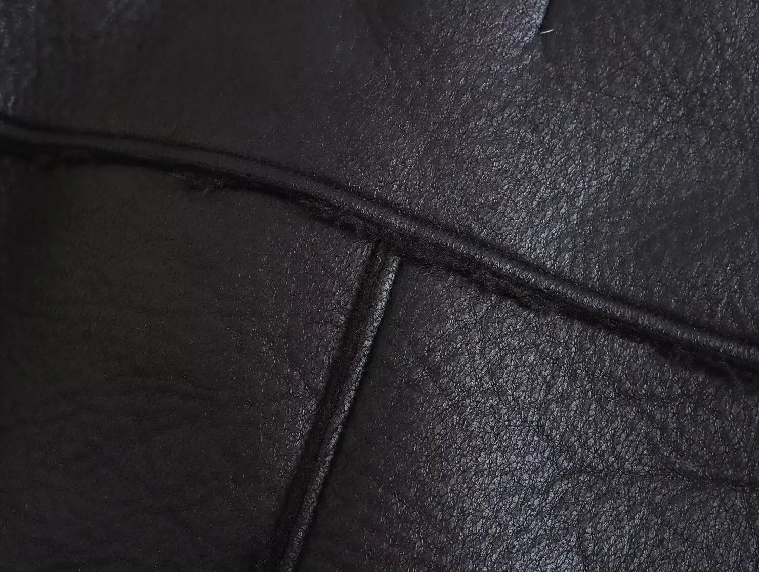 Women’s Fashion Fur Integrated Leather Coat Top