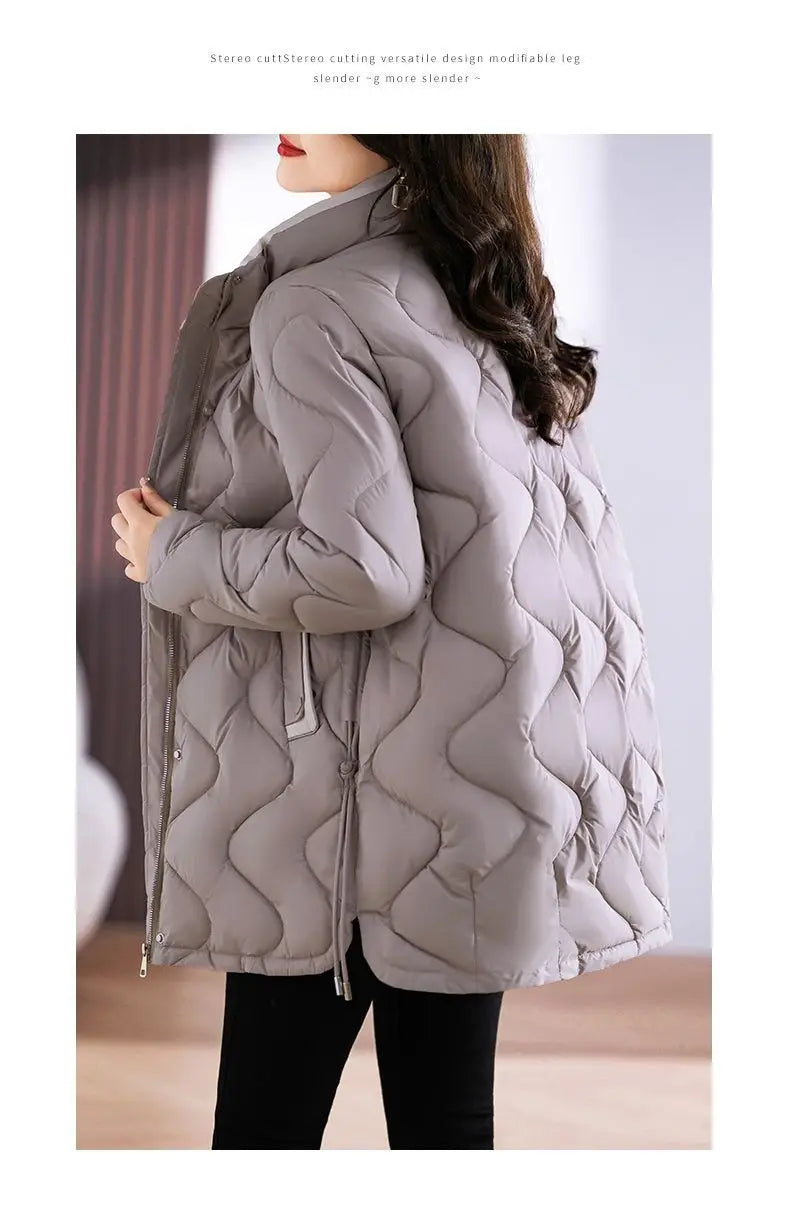 Mid-length Loose And Simple Cotton-padded Coat