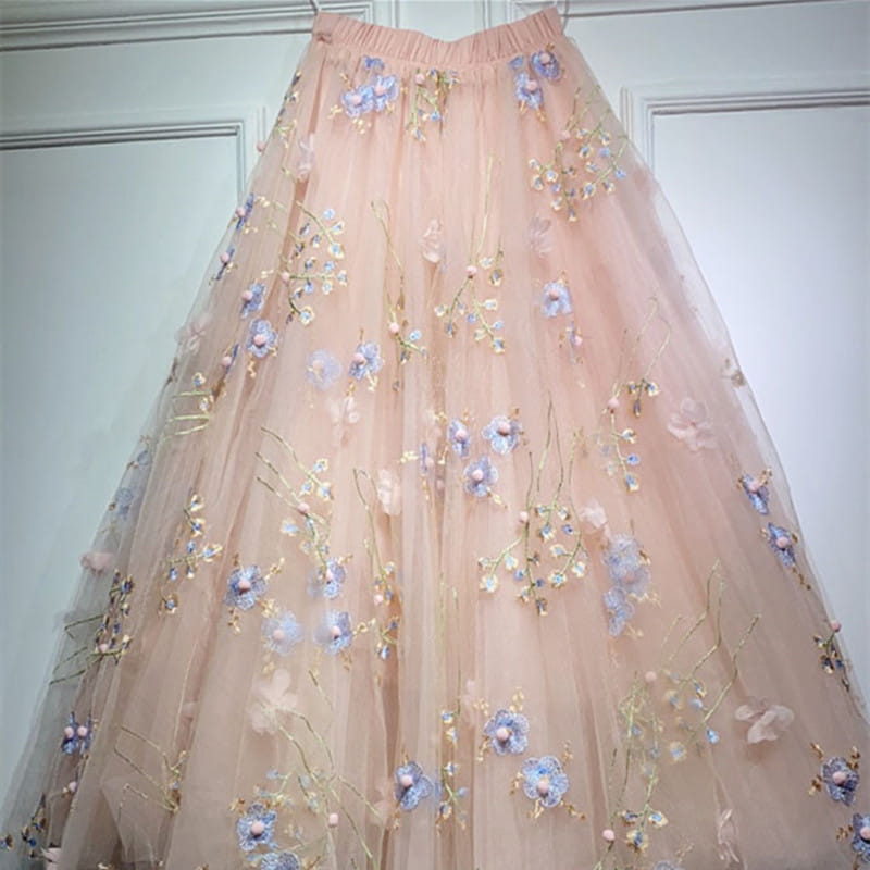 Women’s Fashion Three-dimensional Embroidery Puffy Skirt