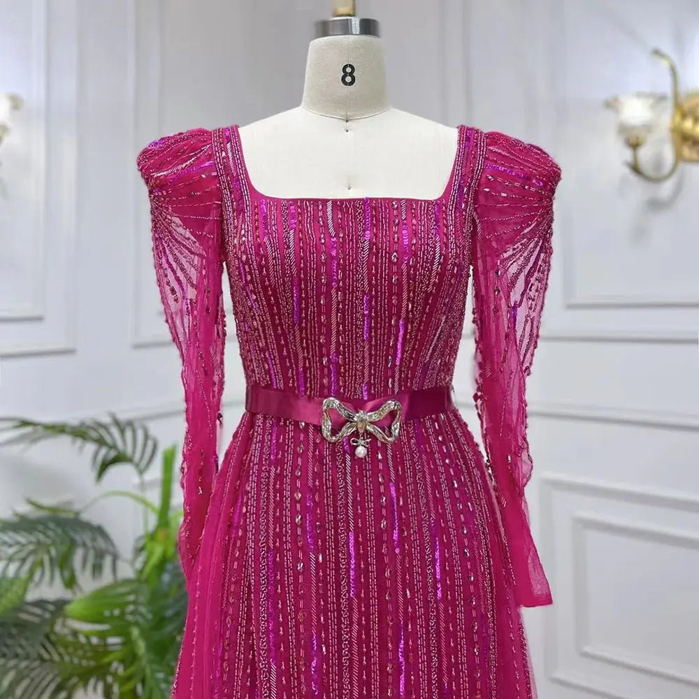 Rose Red Host Performance Evening Dress