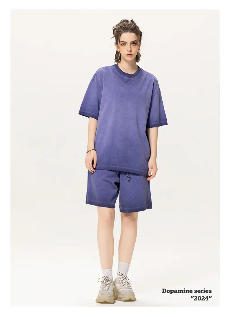 Street Dopamine Pure Cotton Washed Old Short Sleeve