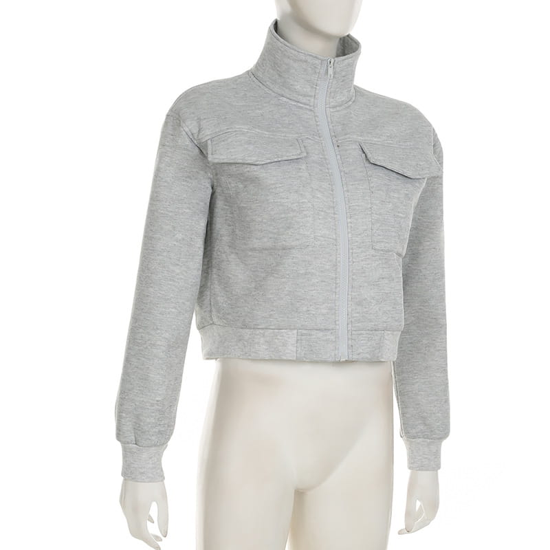 New Pure Color Slimming Loose Short Hot Girl Turtleneck Coat