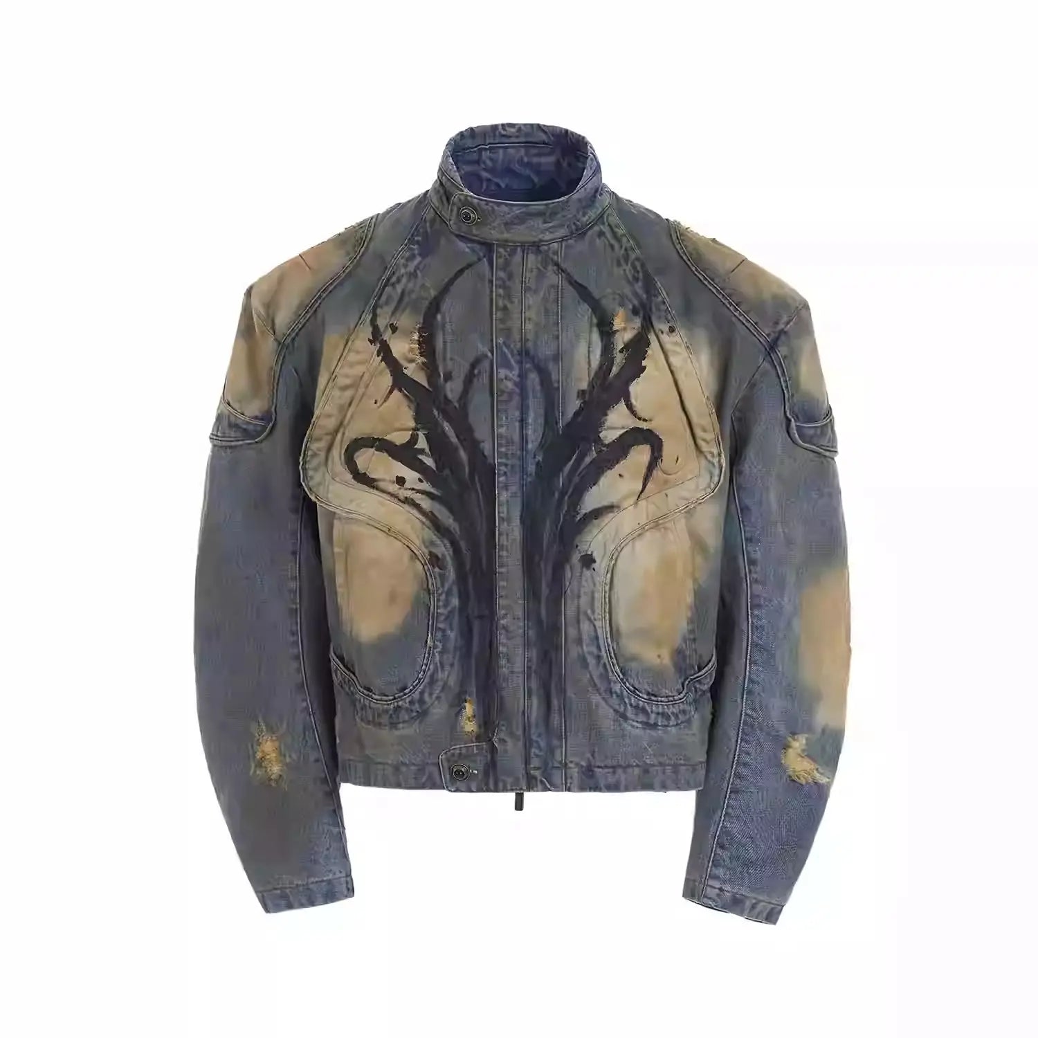 American-style Distressed Machete Jeans