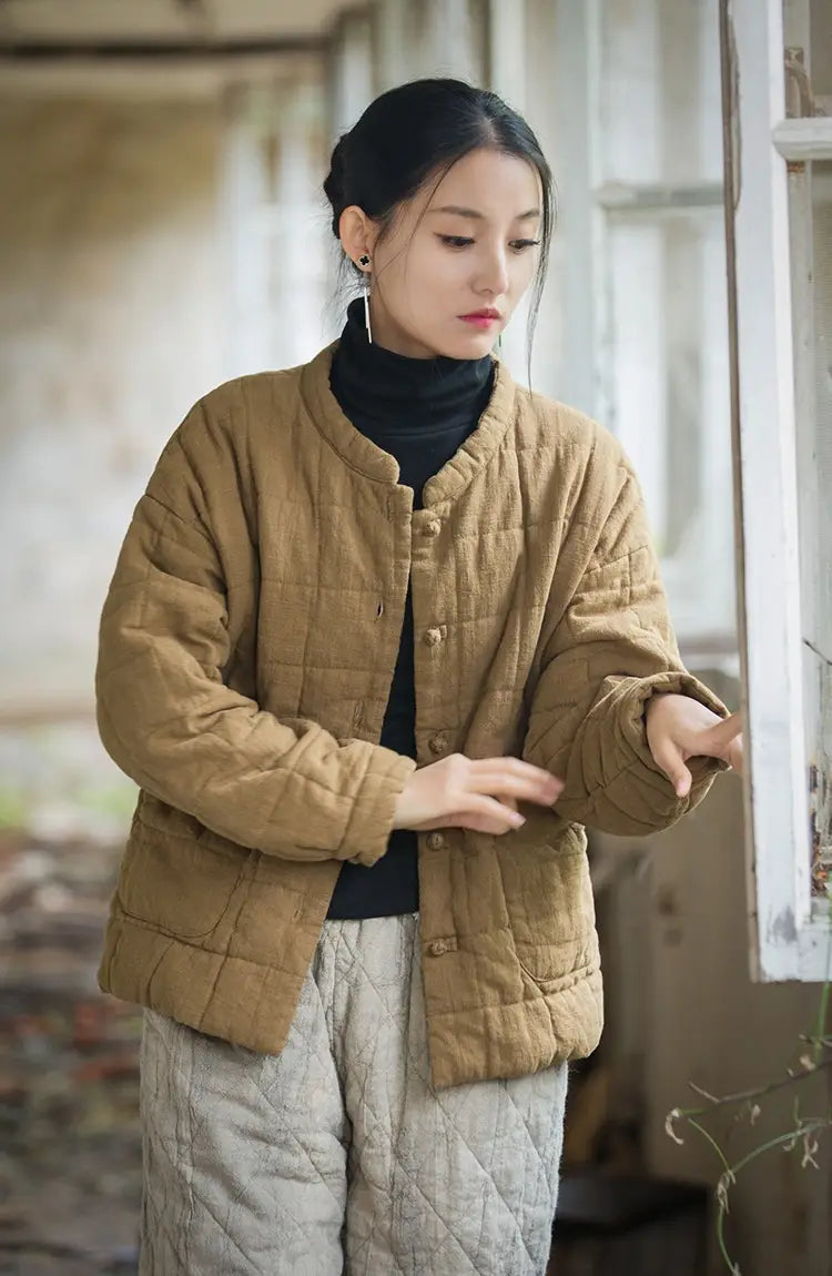 Fashion Artistic Women’s Short Cotton-padded Coat