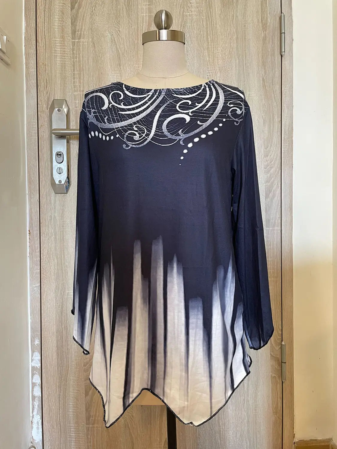 European And American Mature Elegant Contrast Color Women’s Top