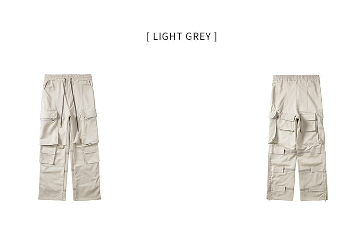 Multi Pocket Retro Velcro Side Zipper Men’s Casual Pants