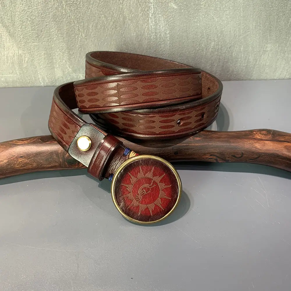 Retro First Layer Cowhide Men’s Casual Leather Belt