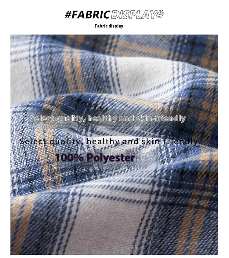 Hooded Men’s And Women’s Same Plaid Shirt Spring And Autumn