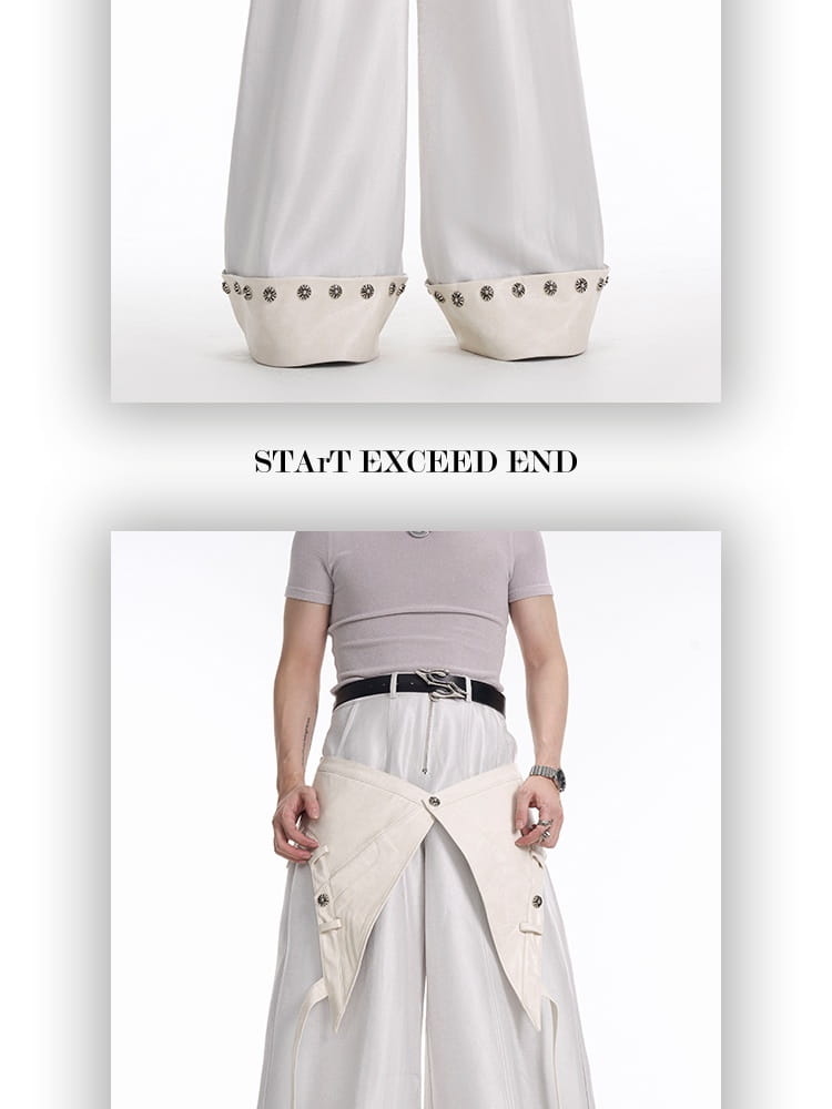 Niche Fake Two Pieces Pantskirt Punk Casual Pants