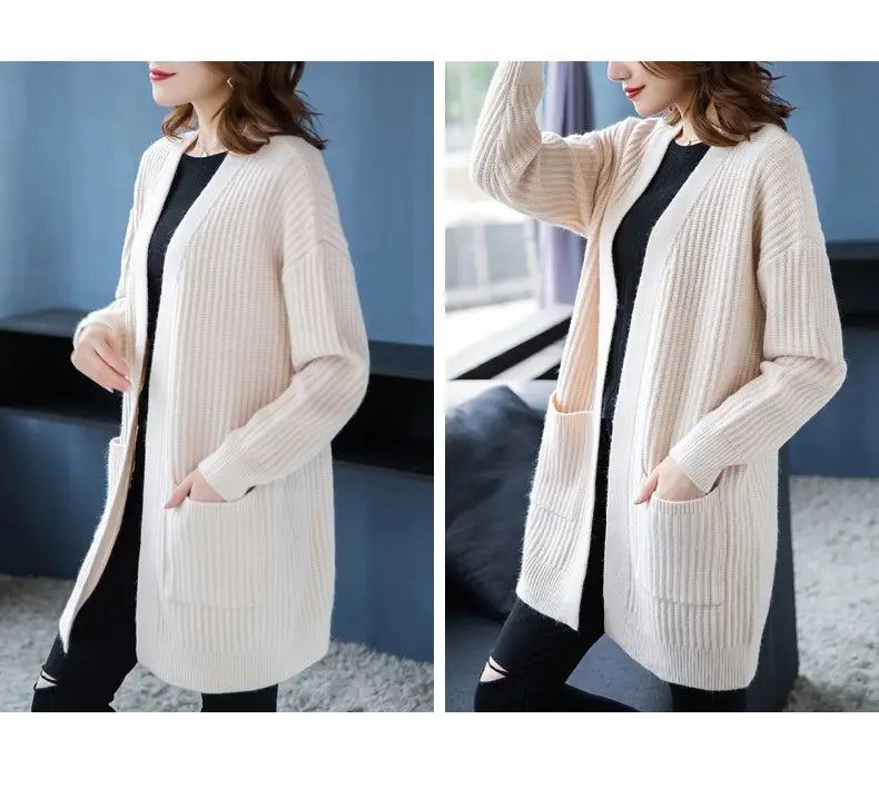 Loose Knitted Shawl Versatile Sweater Coat Women’s