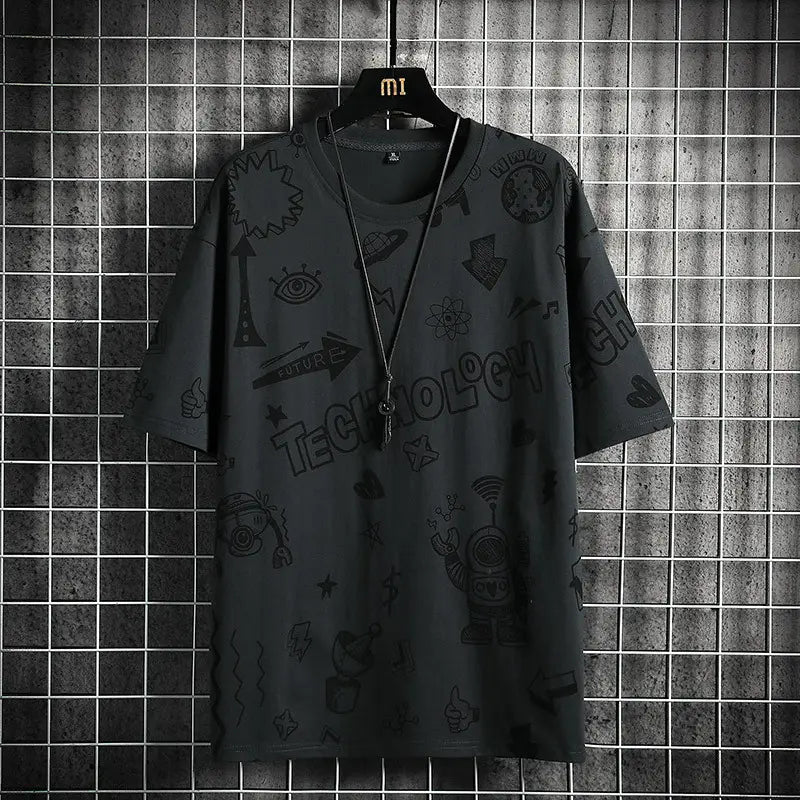 Men’s Teenage Fashion Trendy Short Sleeve T-shirt