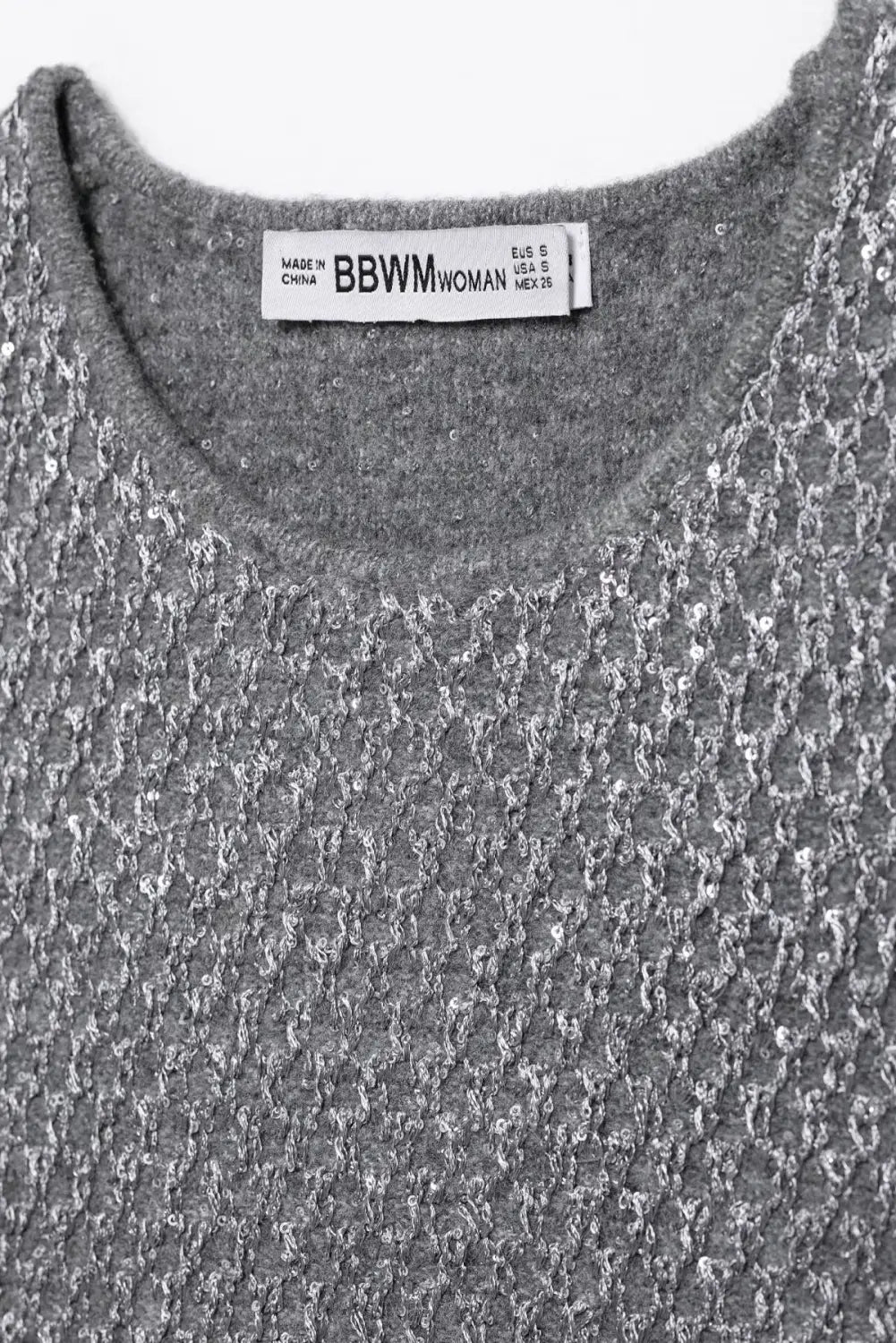 European And American Women’s Beads Decoration Metallic Yarn Knitted Top