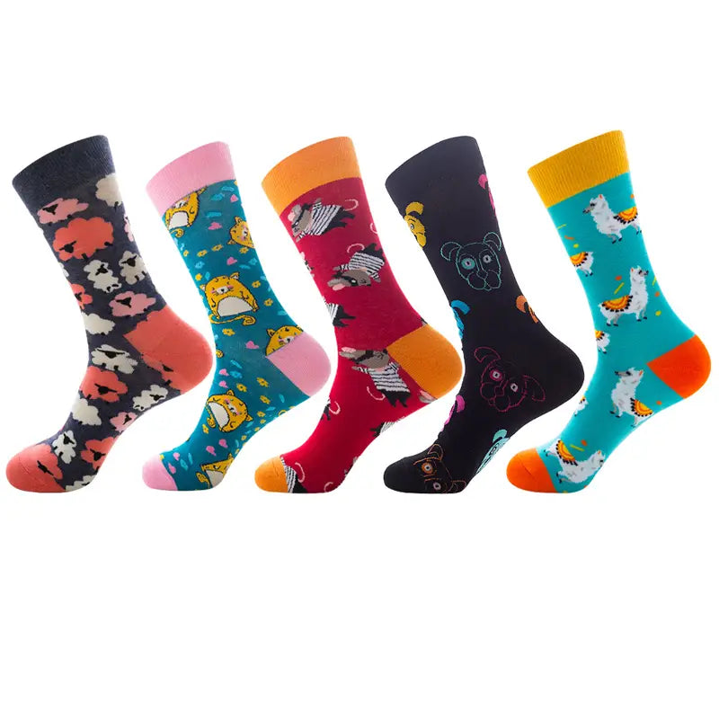 Men’s And Women’s Fashion Animal Jacquard Socks