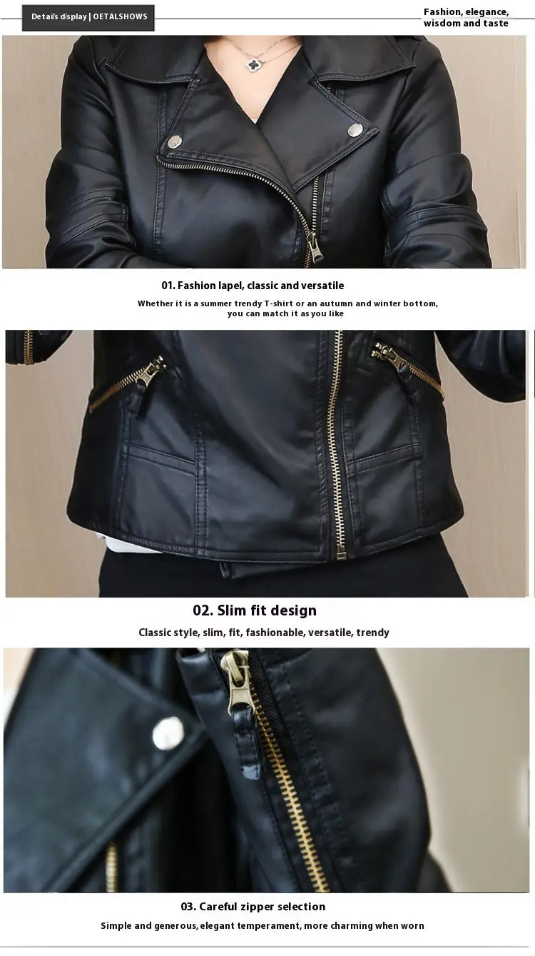 Women’s Leather Coat Women’s Short Korean Style