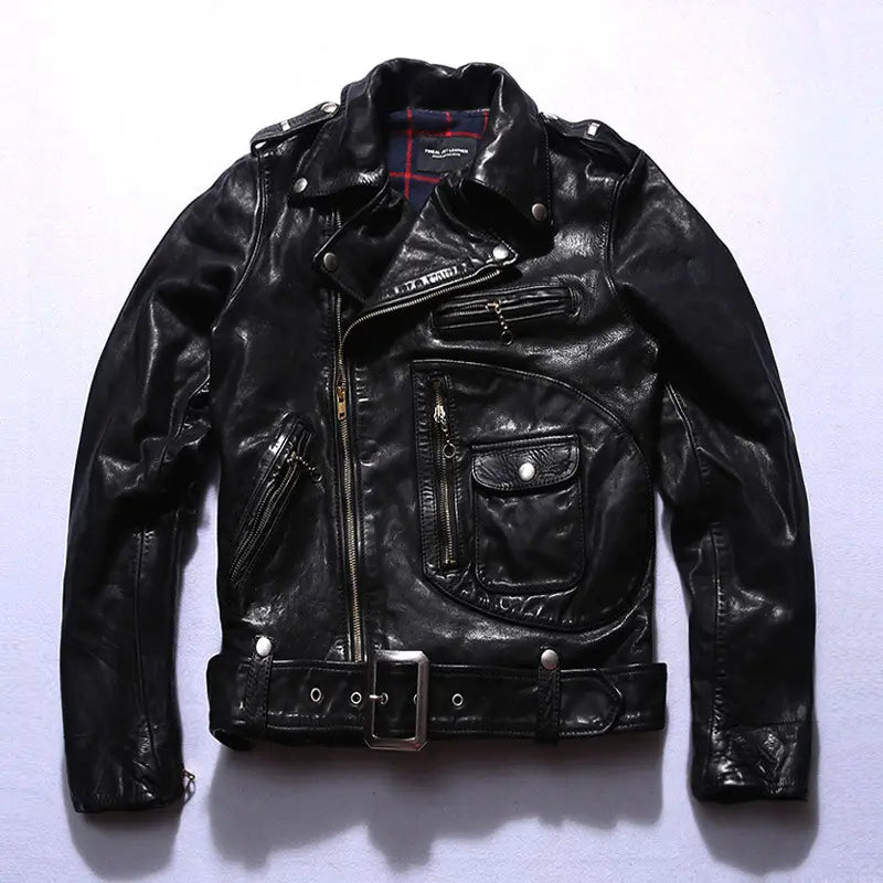 Men’s Horse Leather Motorcycle Riding Motorcycle Clothing