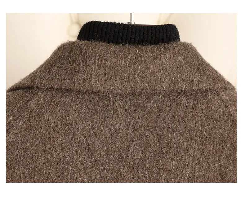 Double-sided Wool Overcoat Women’s Mid-length Woolen Coat