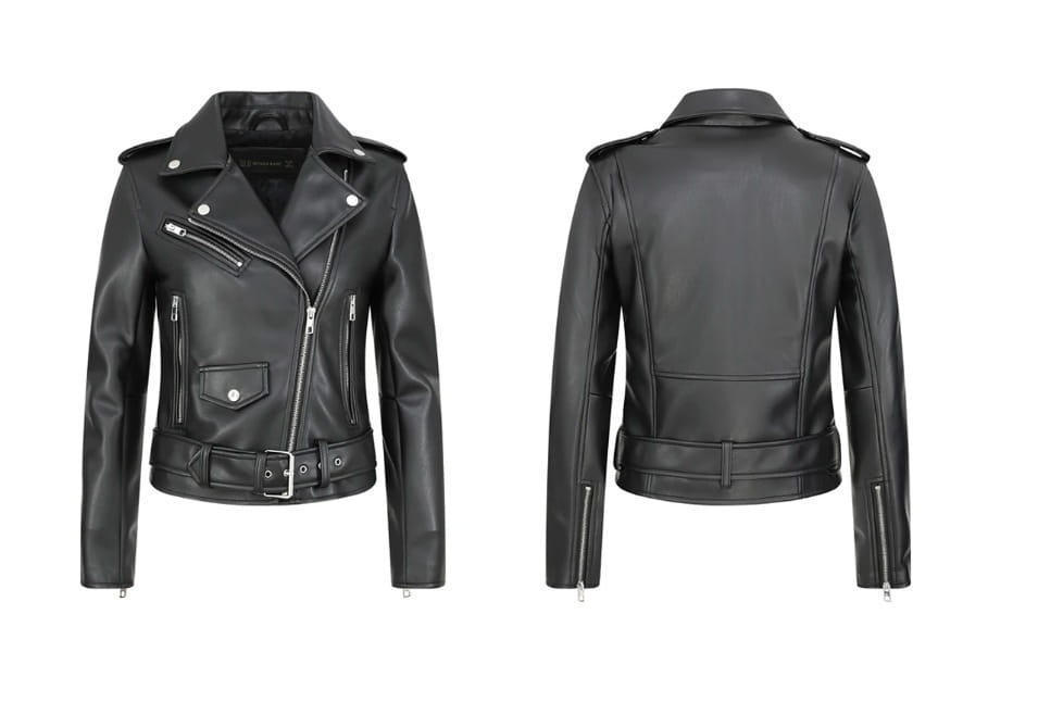 Women’s Faux Leather Retro Biker’s Leather Coat