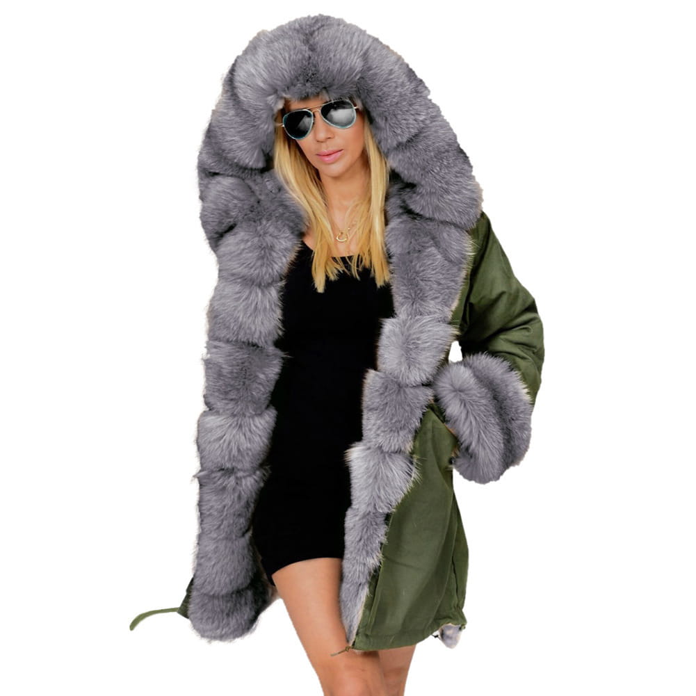 Cotton-padded Jacket Fur Collar Coat Hooded