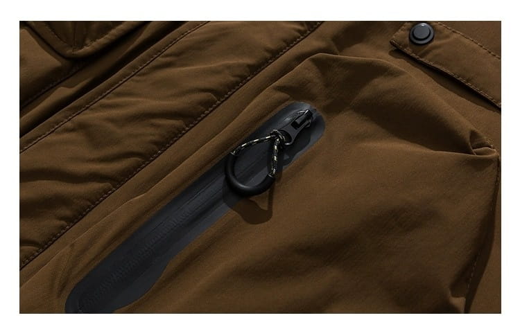 Loose Outdoor Multi-pocket Winter Workwear Hooded Down Jacket