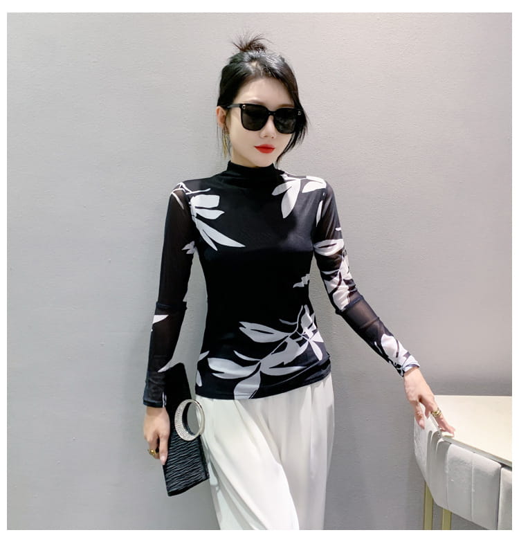 Women’s Long Sleeve Autumn And Winter Ocean Graceful Slim-fit Tops