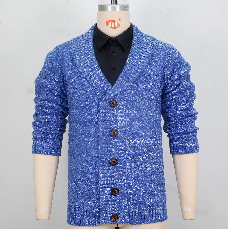 Polyester Men’s Long-sleeved Thick Needle Sweater Sweater