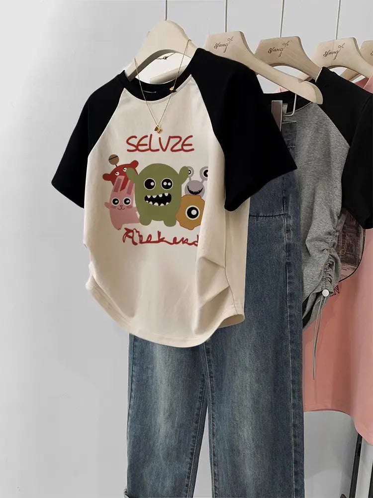 Women’s Gentle Sweet And Spicy Short T-shirt
