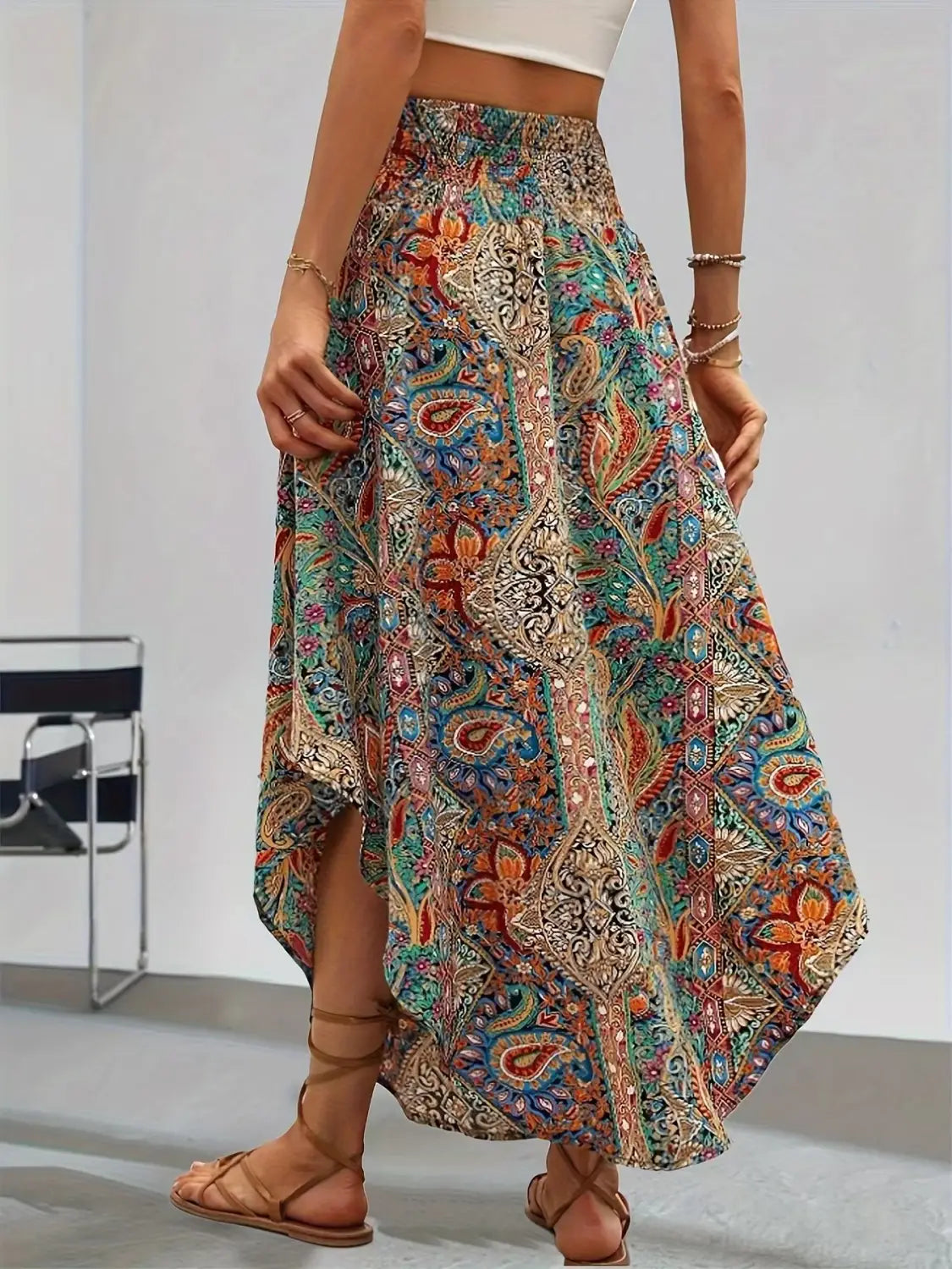 Personality Printed A- Line Skirt Casual