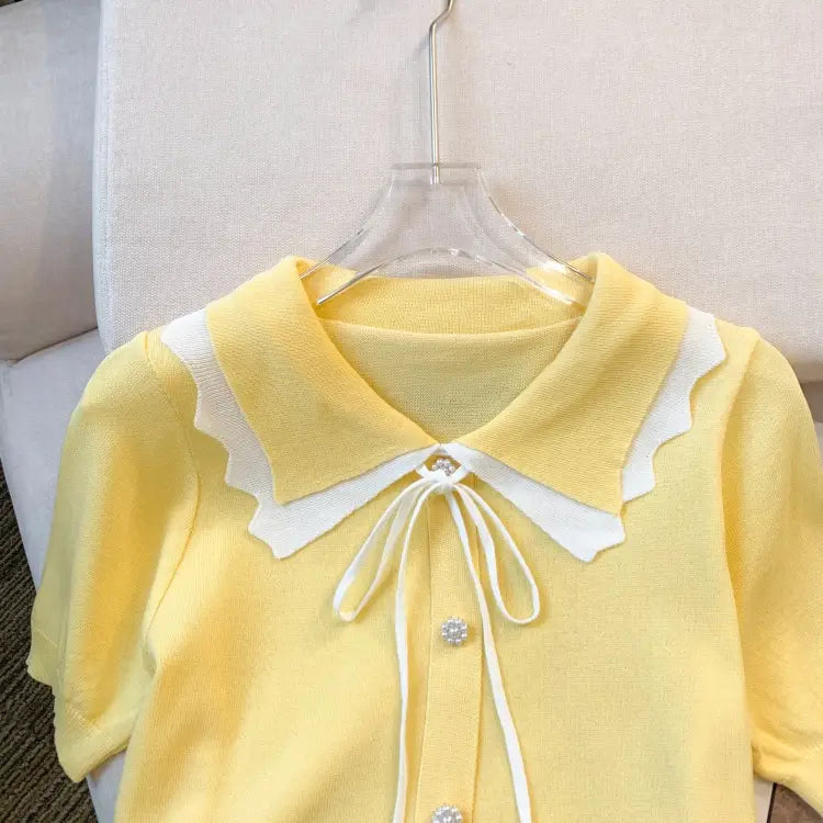Women’s Design Short Sleeve Bow T-shirt