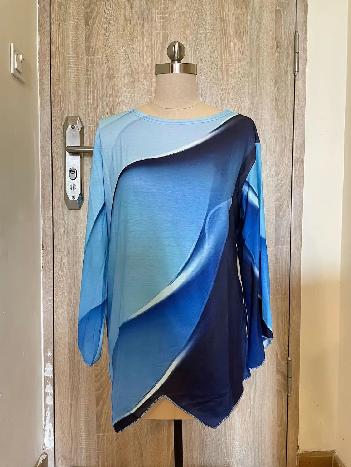 European And American Mature Elegant Contrast Color Women’s Top