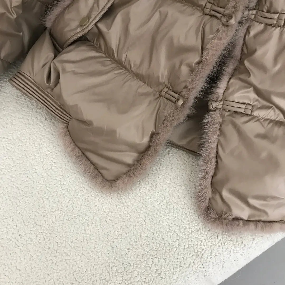 Down Jacket Short Loose Fashion Retro Patchwork Coat