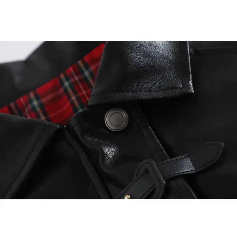 Plaid Stitching Two-side Jacket Coat