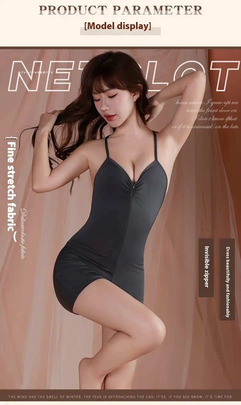 New Tight Low-cut Suspender Jumpsuit