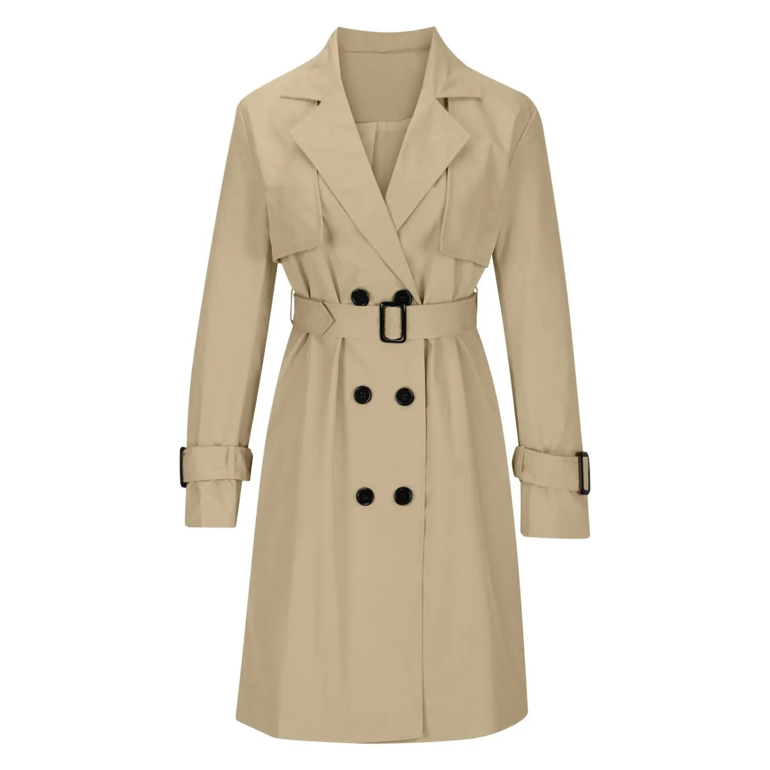 European And American Autumn Women’s Double Breasted Fashion Casual Trench Coat
