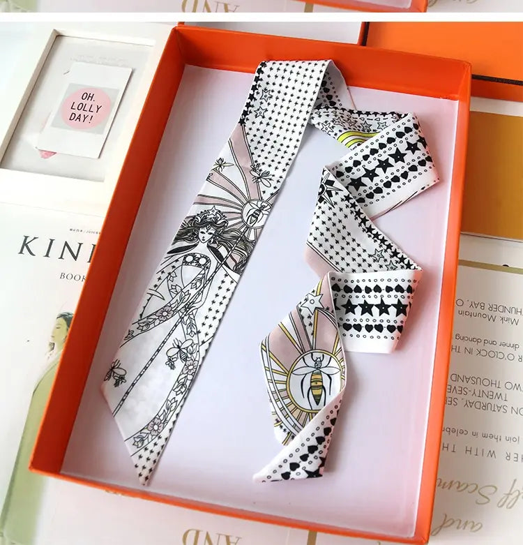Ribbon Thin Narrow Bag Handle Scarves Decoration