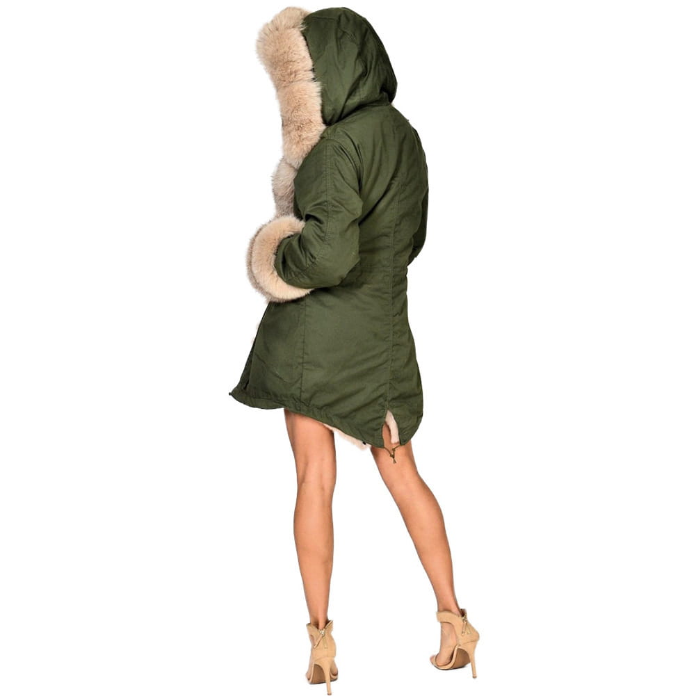 Cotton-padded Jacket Fur Collar Coat Hooded