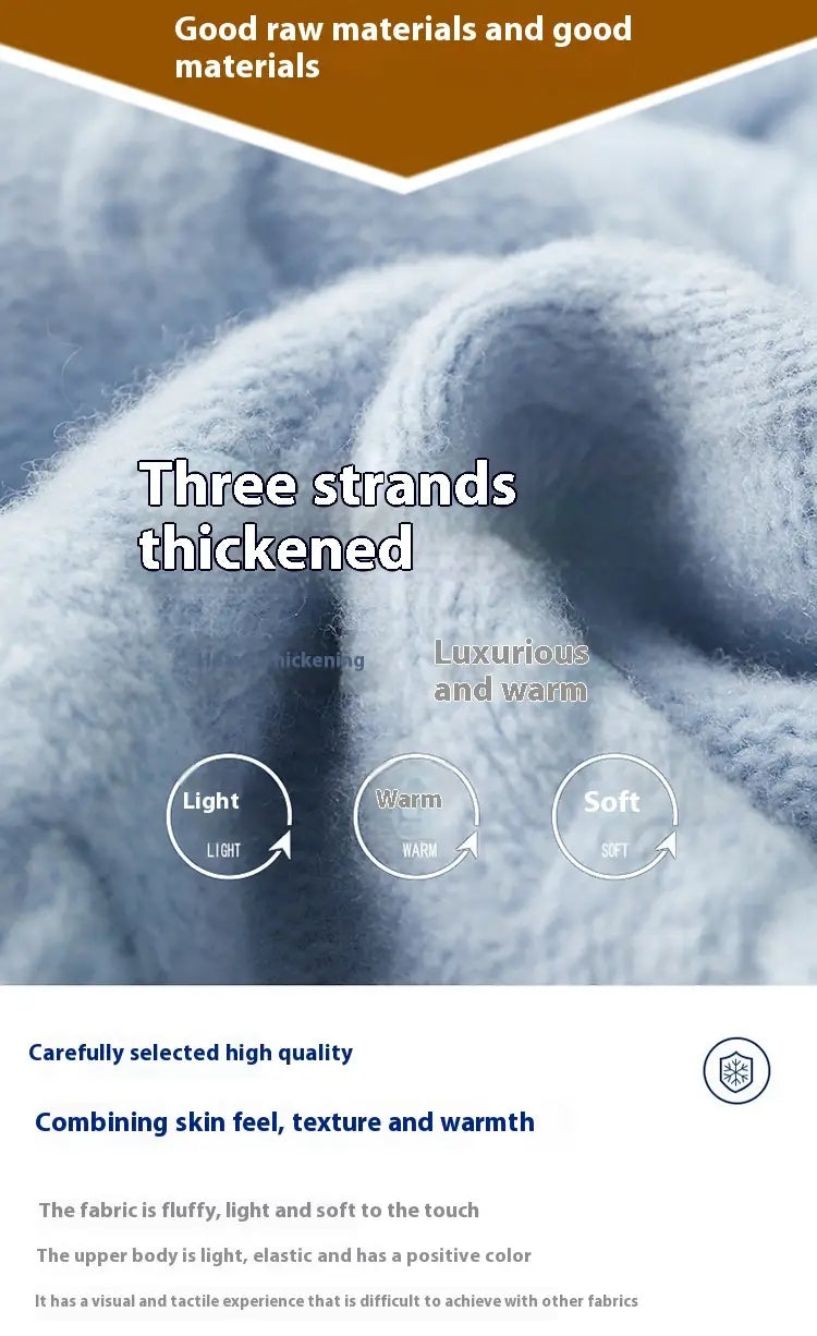 Men’s Thickened Round Neck Sweater Pullover Knitting Bottoming Shirt