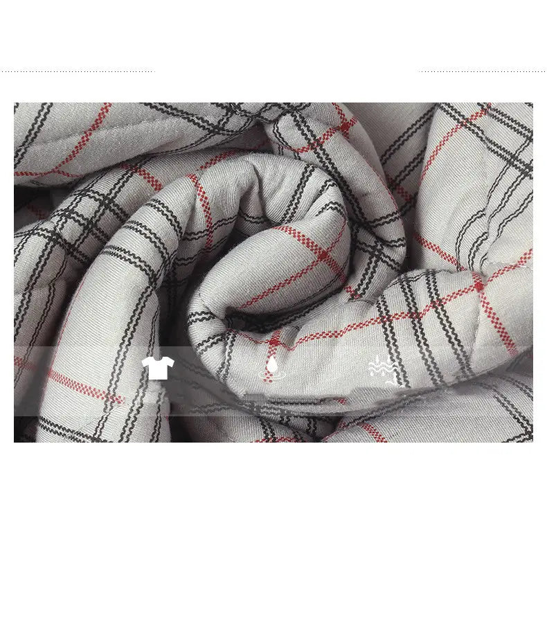Simple Thick Cotton Long-sleeved Men’s Pajamas